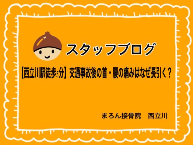 【西立川駅徒歩5分】交通事故後の首・腰の痛みはなぜ長引く？